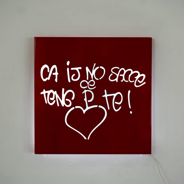 Insegna Luminosa "Ca ij no sacce ce teng p te"